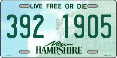 NH license plate 3921905