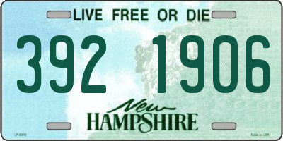 NH license plate 3921906