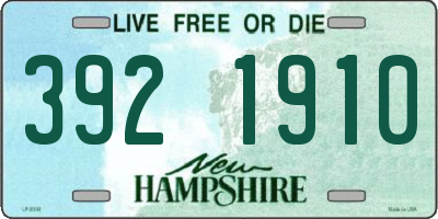 NH license plate 3921910