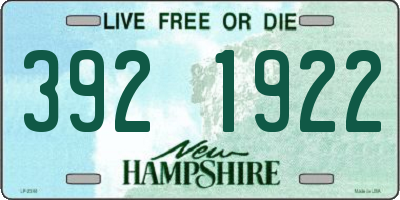 NH license plate 3921922