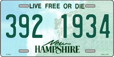 NH license plate 3921934