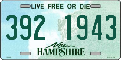 NH license plate 3921943