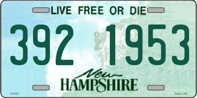 NH license plate 3921953