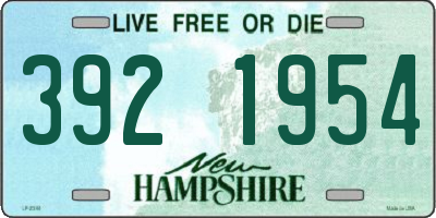 NH license plate 3921954