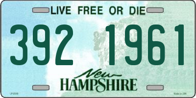 NH license plate 3921961