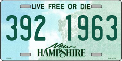 NH license plate 3921963