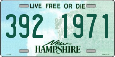 NH license plate 3921971