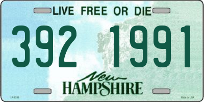 NH license plate 3921991