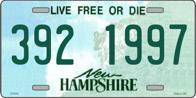NH license plate 3921997