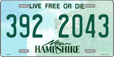 NH license plate 3922043
