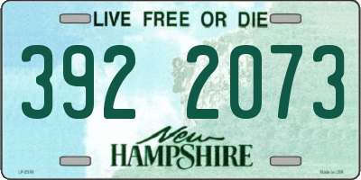 NH license plate 3922073