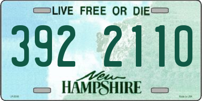 NH license plate 3922110