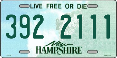 NH license plate 3922111