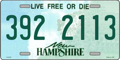 NH license plate 3922113