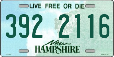 NH license plate 3922116