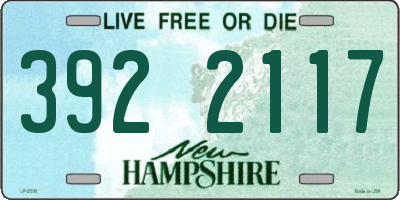 NH license plate 3922117