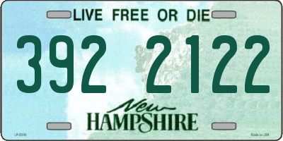 NH license plate 3922122