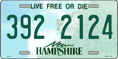 NH license plate 3922124