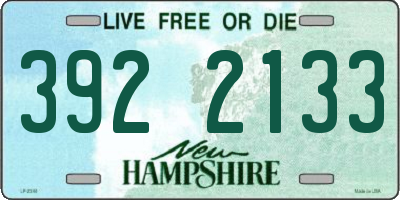 NH license plate 3922133