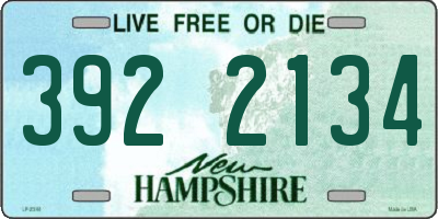 NH license plate 3922134
