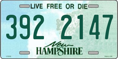 NH license plate 3922147