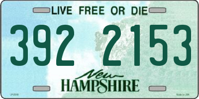 NH license plate 3922153