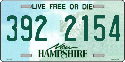 NH license plate 3922154