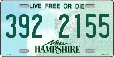 NH license plate 3922155