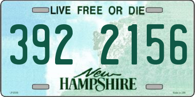 NH license plate 3922156
