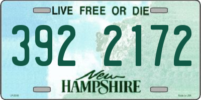 NH license plate 3922172