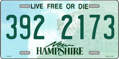NH license plate 3922173