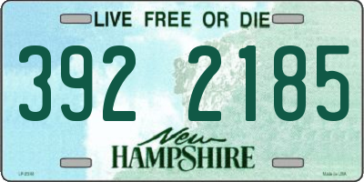 NH license plate 3922185