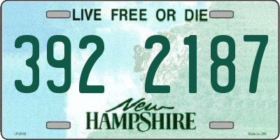 NH license plate 3922187