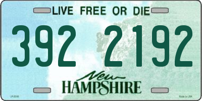 NH license plate 3922192