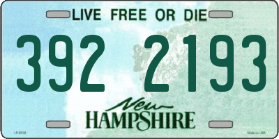 NH license plate 3922193