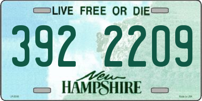 NH license plate 3922209