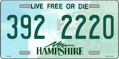 NH license plate 3922220