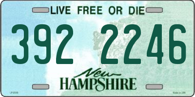 NH license plate 3922246