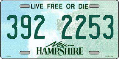 NH license plate 3922253
