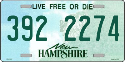 NH license plate 3922274