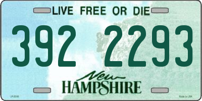 NH license plate 3922293