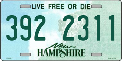 NH license plate 3922311
