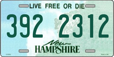 NH license plate 3922312