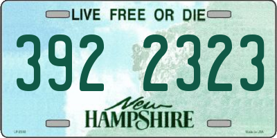 NH license plate 3922323