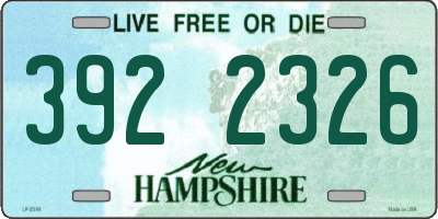 NH license plate 3922326