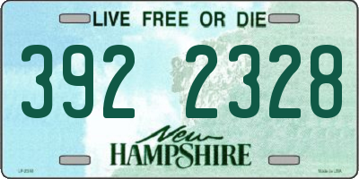 NH license plate 3922328