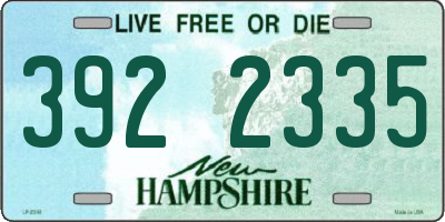 NH license plate 3922335