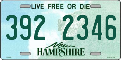 NH license plate 3922346