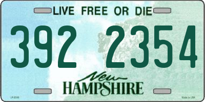 NH license plate 3922354