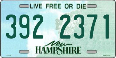NH license plate 3922371